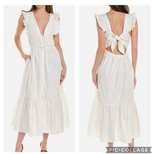 O.P.T. White Anja Open Back Tiered MIDI Dress
White Size Small